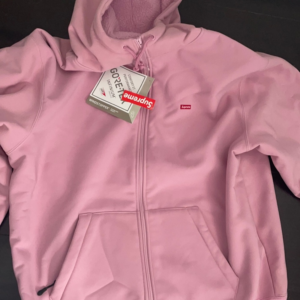Pink supreme sweatsuit with tags